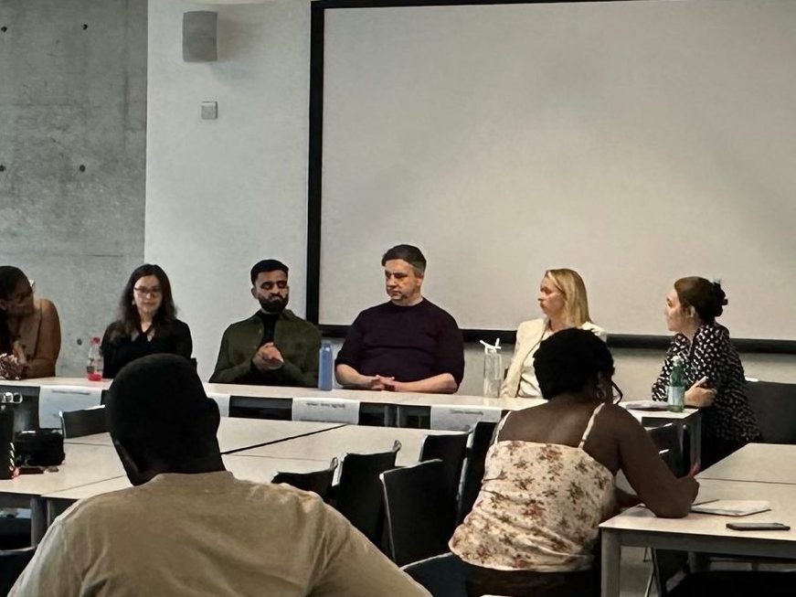 two students supporting each other